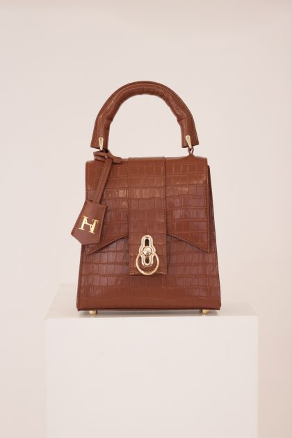Leila Women’s Leather Top Handle Bag brown