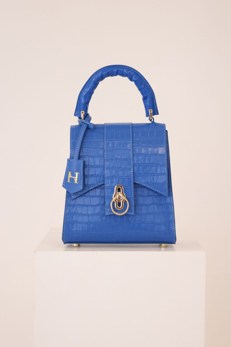 Leila Women’s Leather Top Handle Bag Blue